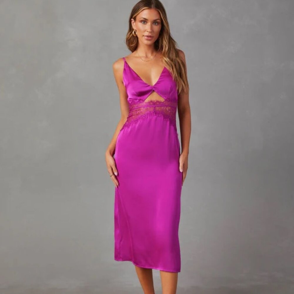 Vici Purple Midi Dress